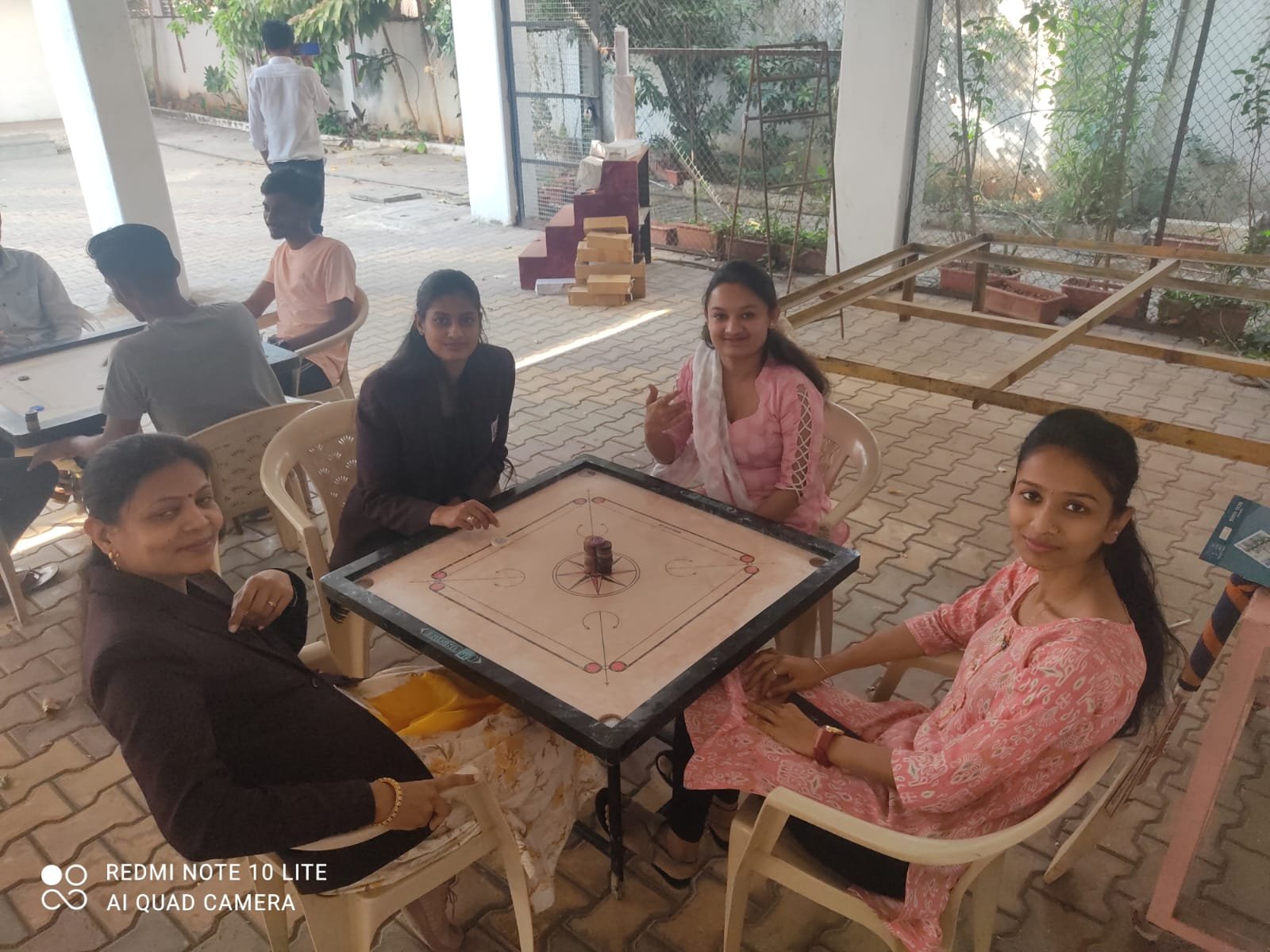 Students engaged in sports activities